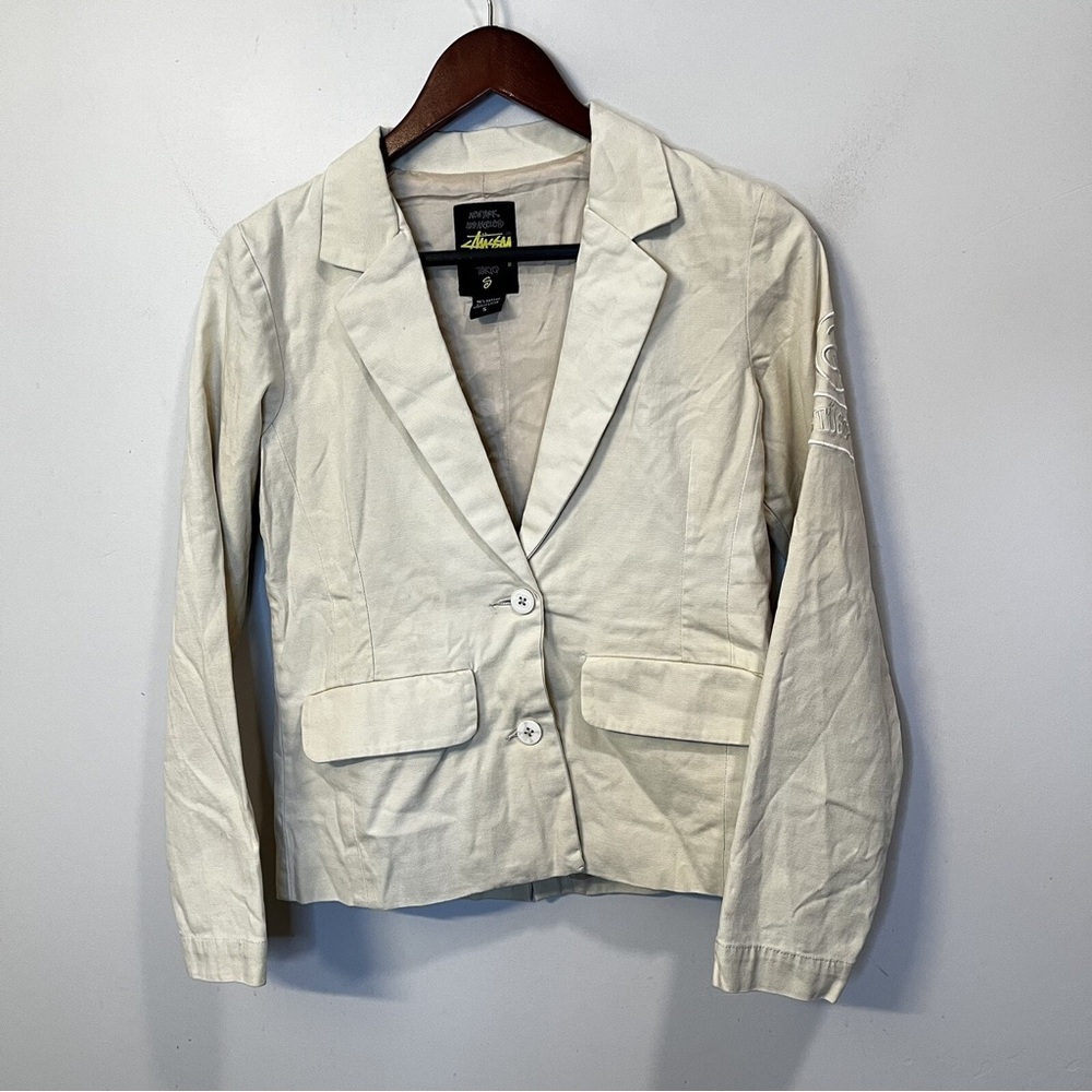 Stussy Women's Light Beige Blazer Size S
